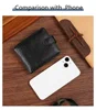 Mens Vintage Wallets Cow Leather Solid Sample Style Zipper&Hasp Purse Card Holders Famous Brand High Quality Male Fashion Wallet 5