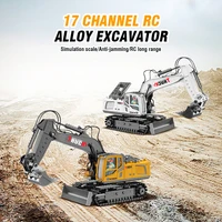 RC Truck Remote Control Excavator Toy 15-Channel 13-Channel Alloy Kid Simulation Crawler Engineering Vehicle Model Children Toy 1