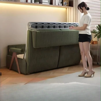 Green Living Room Sofas Corduroy Recliners Nordic 2025 Bedroom Chaise Sofa Bed Puffs Foldable Divano Sottovuoto Furniture Home