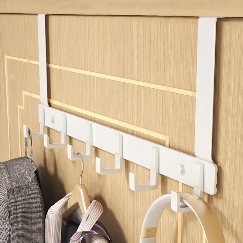 Storage Hook Hooks Over The Door 6 Hooks Clothes Coat Hat Towal Hanger Bathroom Organizer Rack By Hanger Holder Home Kitchen Accessories