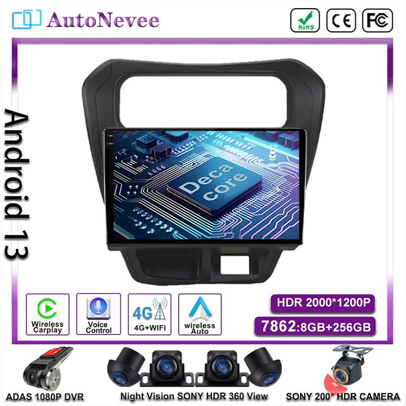 

Multimedia Android 13 For SUZUKI Maruti Alto 800 2015+ Auto Radio Stereo Screen Car Player GPS Navigation DVD NO 2DIN Carplay