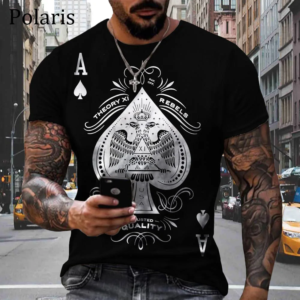 Brand Poker T shirt Playing Cards Clothes Gambling Shirts Las Vegas Tshirt  Clothing Tops Men Funny 3d t-shirt Asian size s-6xl - AliExpress