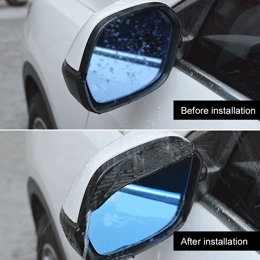 Car Accessories Carbon Fiber Car Rear View Mirror Rain Cover for Renault Megane 2 3 Duster Logan Clio 4 3 Laguna 2 Sandero Scenic Captur