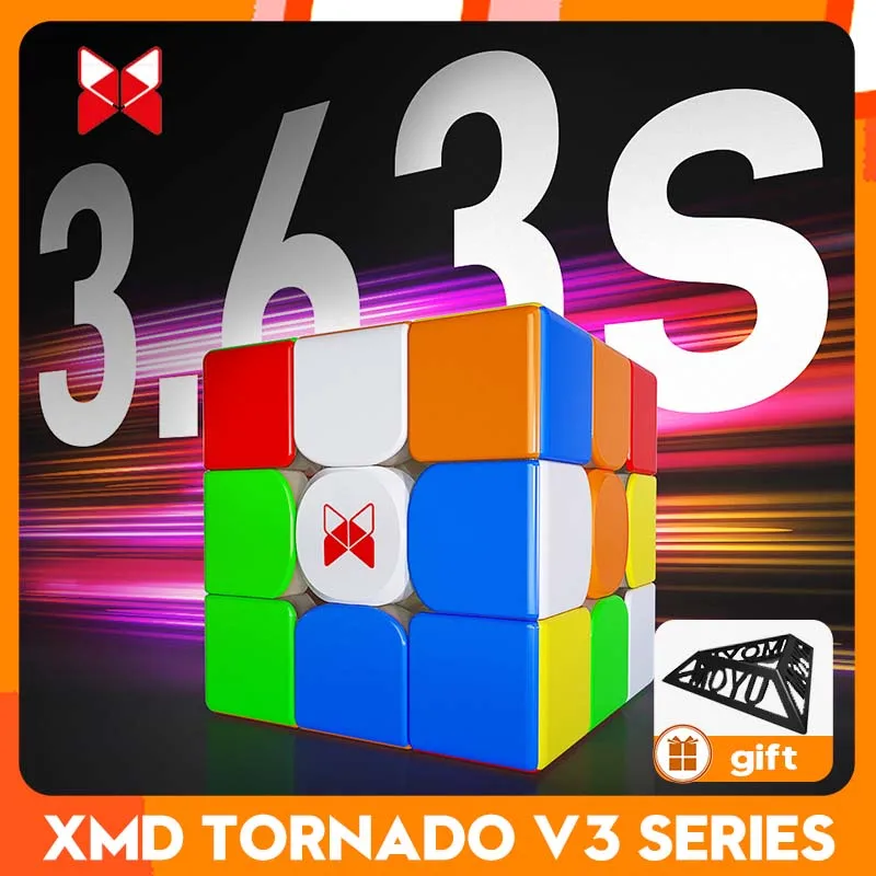 [Qiyi Xmd Tornado V3 Series] Maglev 3X3 Speed Magnetic Cube - Dual Positioning Core Puzzle Toy Per Cubers Professionali