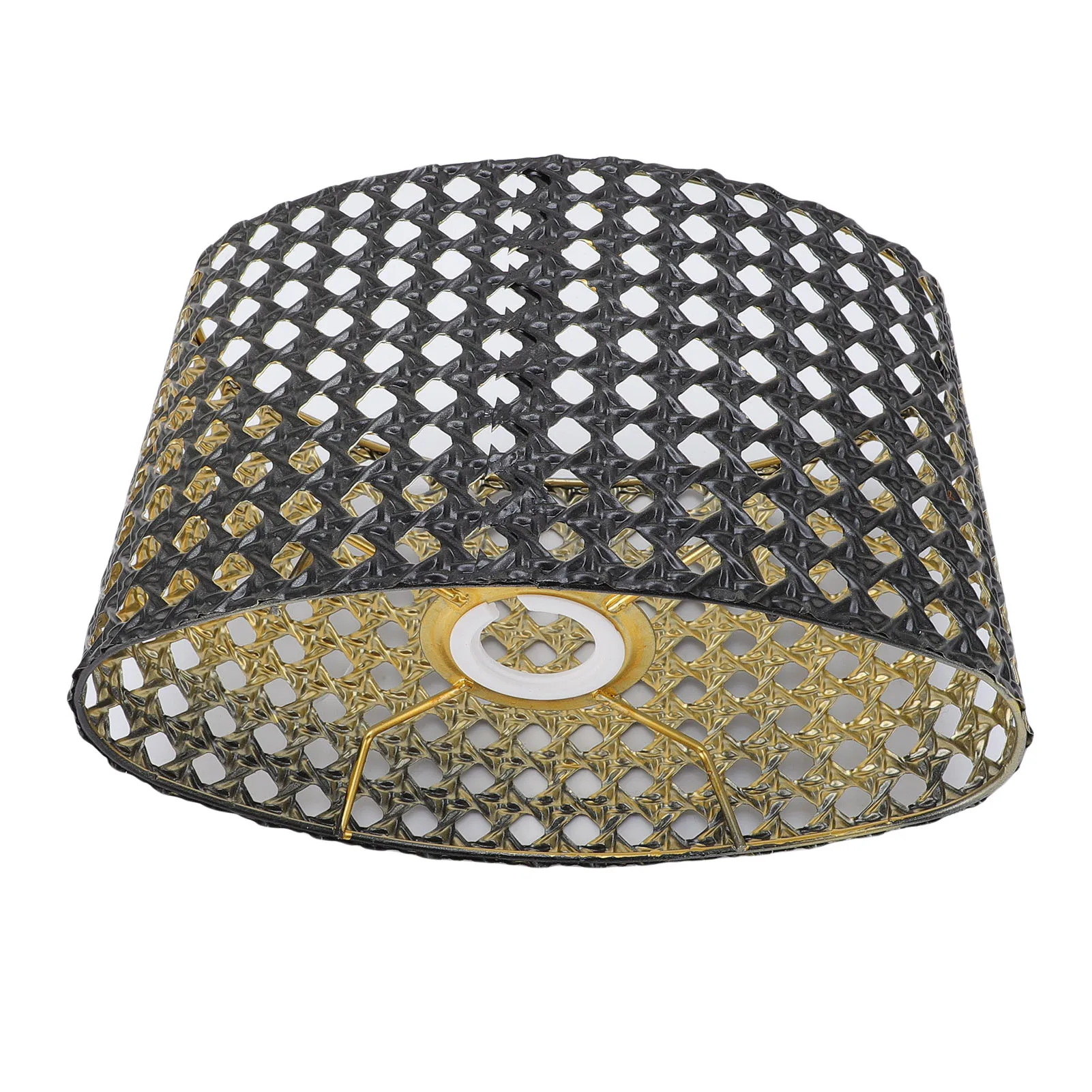 Abat-jour Creux En Fer Gravé - Noir - Compatible E27/E14 - Pour Lampadaire, Lampe De Table…