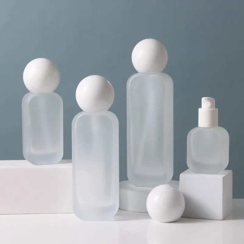 크림 항아리 향수 토너 스프레이 병, 30-120ml 로션 펌프, 유리 프레스, 빈 용기, 여행, 6 개, 30g, 50g, 신제품