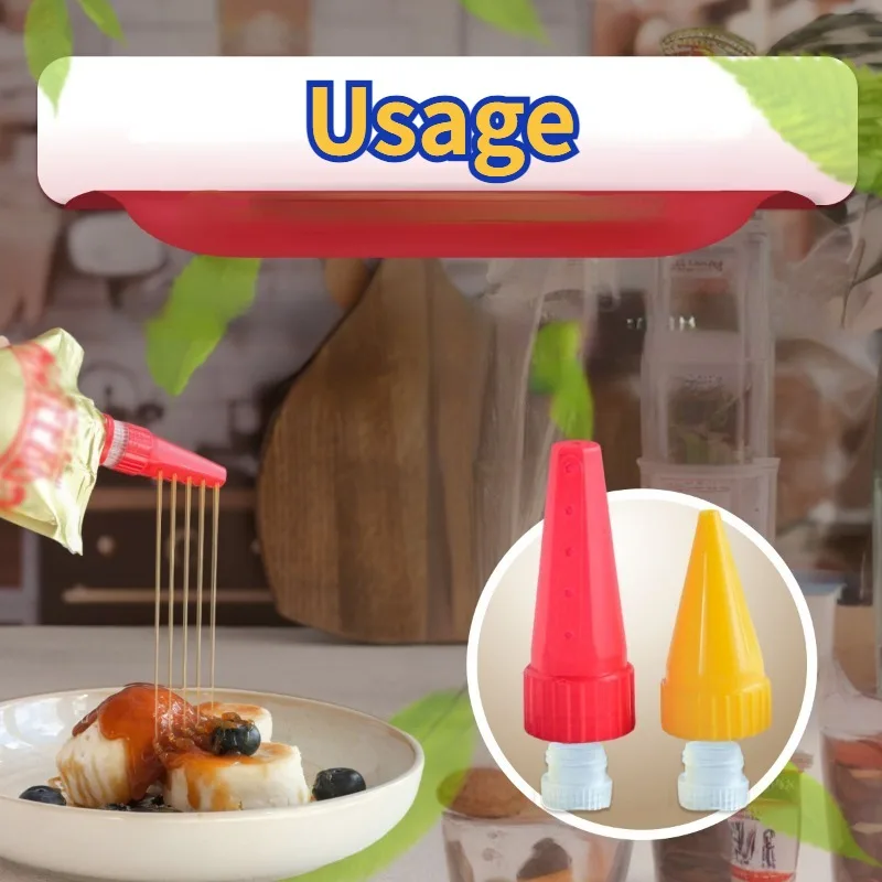 Pastry Tools Sauce Dispenser Seasoning Sauce Dispenser Pastry Nozzle Set Mounting Nozzles Salads Pizza Desserts Etc. Bakery Products