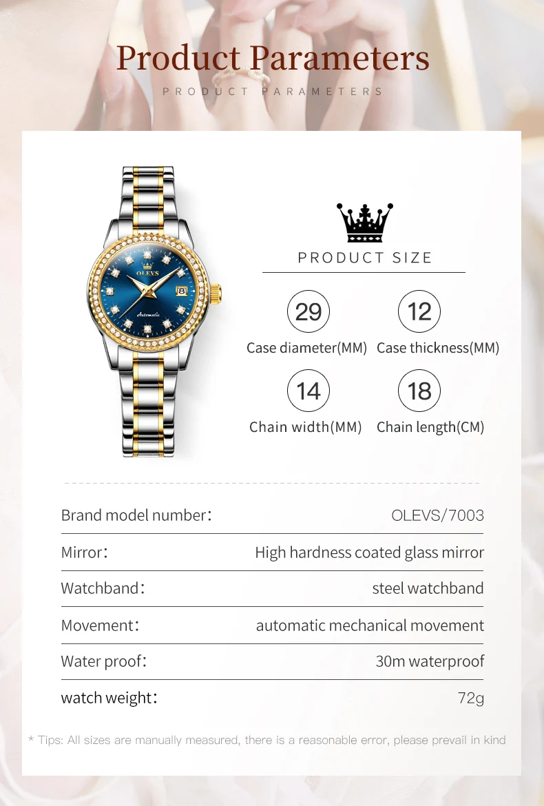 OLEVS 7003 Stainless Steel