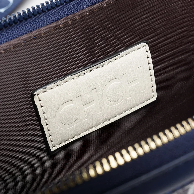 メー❤︎翌日発送！圧縮梱包！　【白地黒ハートヌビ×黒チェック】　女の子 CH Women's Crossbody Bag Letter High Quality Bag Fashion
