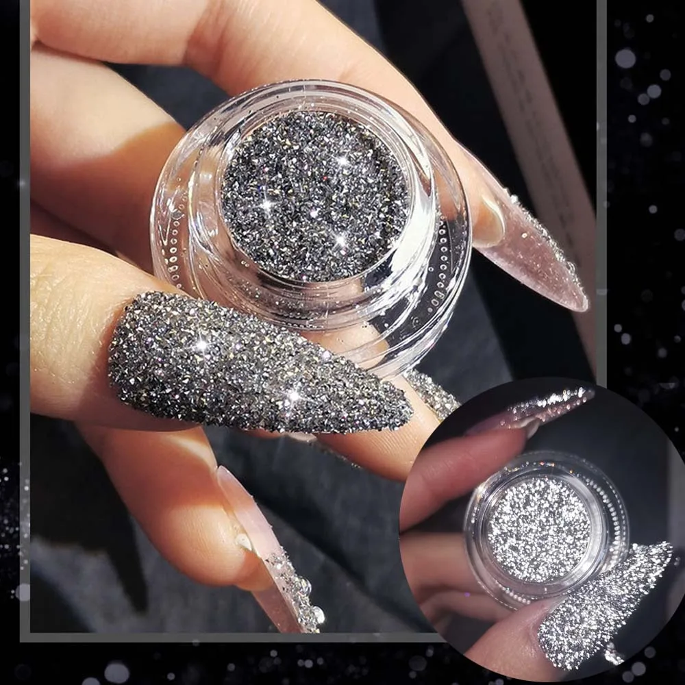 Reflective Glitter Iridescent Nail Powder Holographic Sparkly Diamond  Chrome Pigment Dust DIY Gel Polish Manicures Decoration&*& - AliExpress