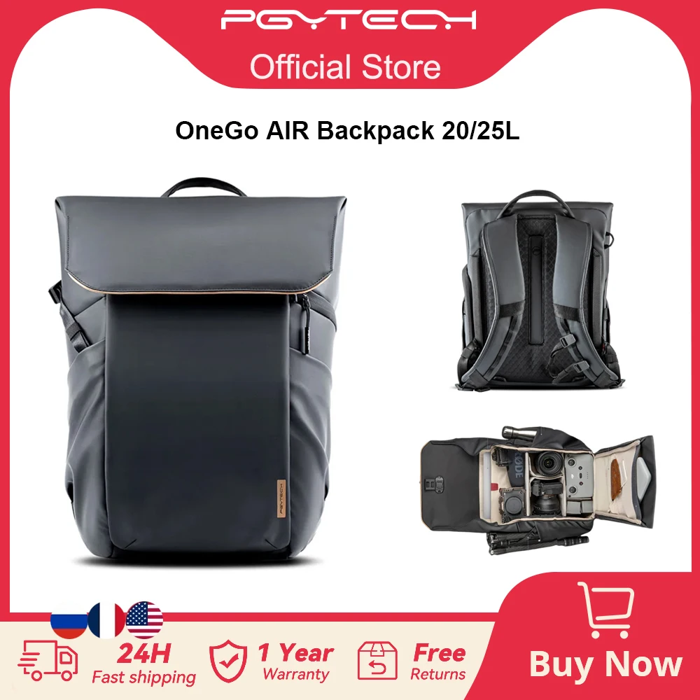 Pgytech Onego Air 20L 25L Zaino Per Fotocamera Per Sony Canon Fotografo Bag Custodia Per Drone Per Dji Air 4/Mini 3 Pro/Mavic Serie 3