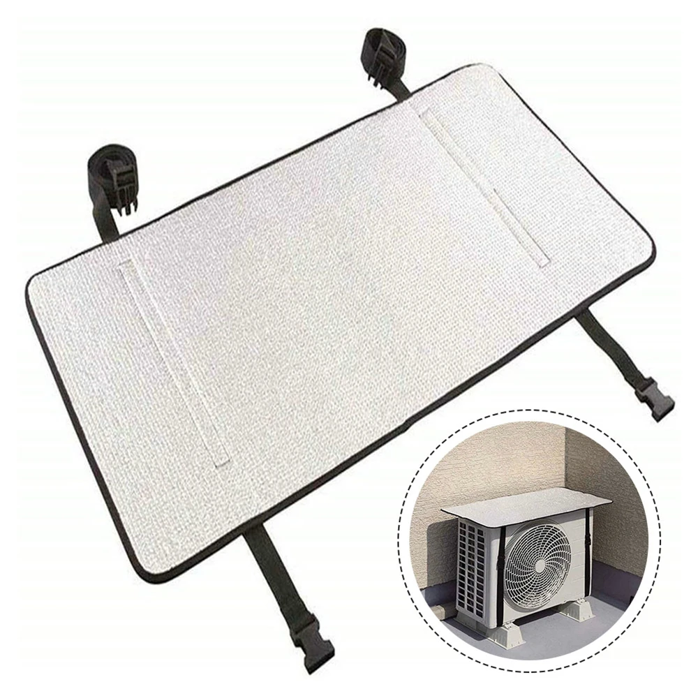 

80*40cm Air Conditioning Cover Aluminum Foil Cooling Heat Insulation Prevent Sun Exposure For Air Conditioning Heat Shield