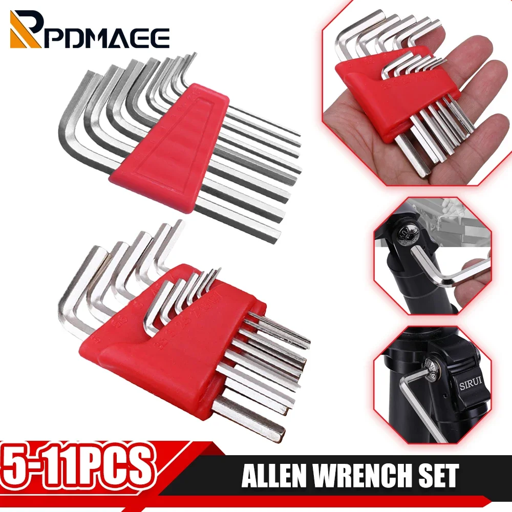 5811PcsMetricAllenWrenchSetInchWrenchLWrenchKeysSizeAllen