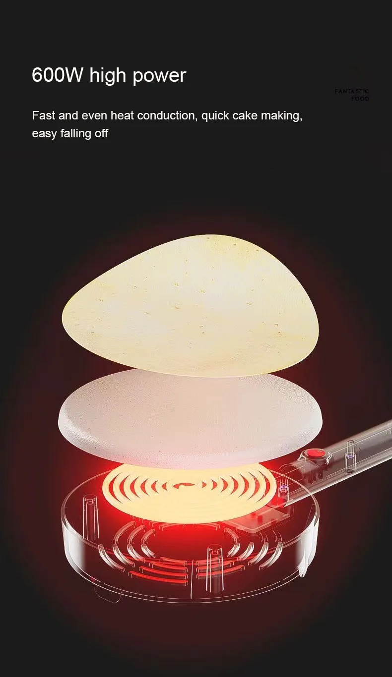 DMWD Electric Crepe Maker Chinese Food Spring Rolls Machine Non-Stick Griddle Baking Pan Cake Maker Pizza Pancake Machine 220V 5