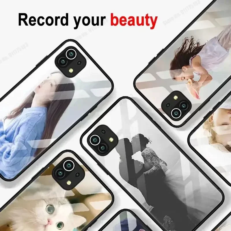 Personalized DIY Custom Picture Phone Case with Tempered Glass Back and Lanyard