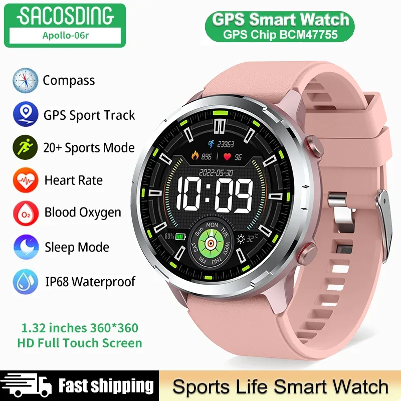 

Compass Military Smart Watch Men Health Monitor Clock Women IP68 Waterproof Smartwatch Sports Outdoor GPS Watches For Men Women