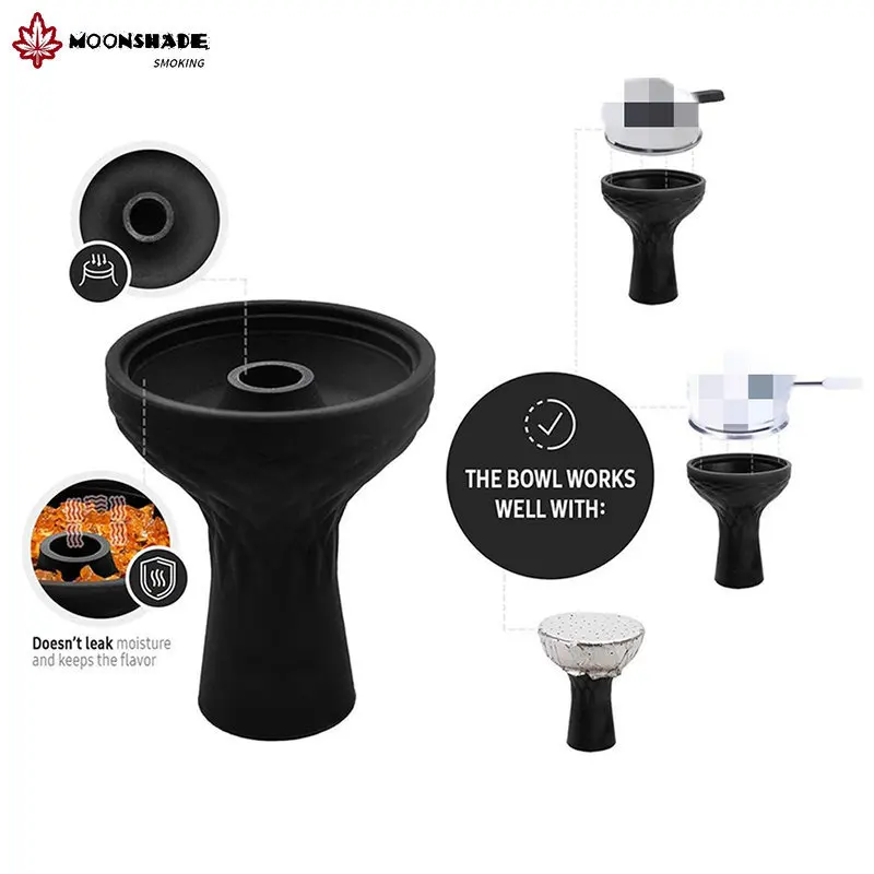 One Hole Silicone Arab Hookah Healthy Heat-resistant Bowls Complete Chichas Shisha Smoke Accessories hookah accessories