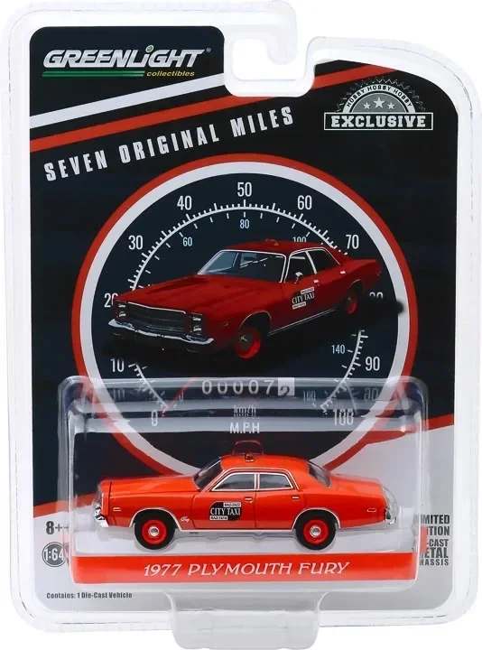 

1:64 1977 Plymouth Fury Taxi литая металлическая модель автомобиля из сплава игрушки для подарка коллекция W1006