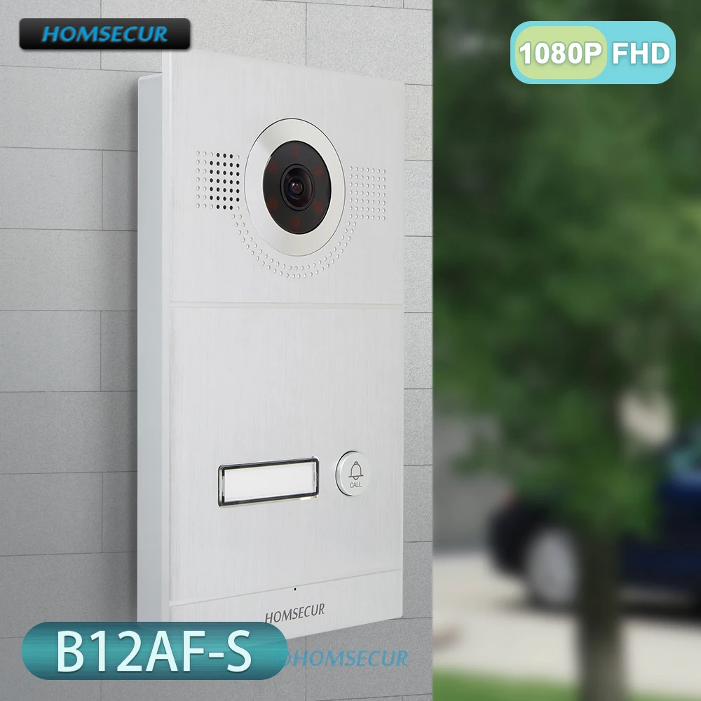 B12AF-S 4 Wire 1080P Doorbell Camera IP65 140&deg; View Angle Flush Mount for HOMSECUR WIFI Tuya Smart Video Door Intercom Phone Kit