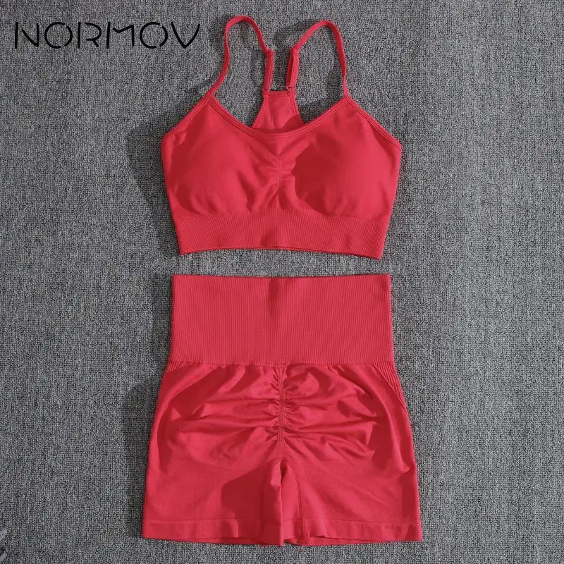 Two Piece Workout Set Solid Yoga Set Seamless Tracksuit Woman Booty Sports Shorts Push Up Peach Buttocks Gym Shorts gym workout set yoga set sportswear set sports set