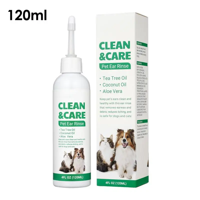 Dog Ear Drops 120ml Dog Ear Cleaner Cleaning Solution For Dogs Effective Wash Cat Cleaner Pet Supplies For Small