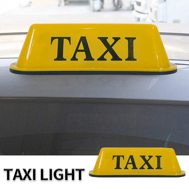 Letrero Luminoso Magnético Para Techo De Taxi | 23 LEDs Amarillos | Para Taxi O Simulación