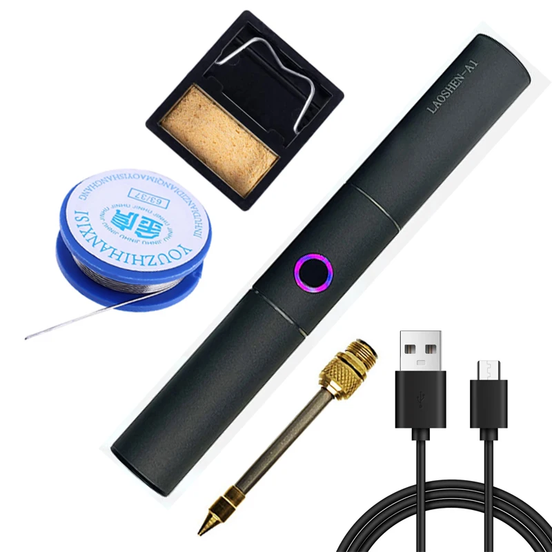 electric soldering iron kit USB high-power fast heat wireless soldering iron rechargeable soldering iron three-speed temperature adjustment 6 seconds weldin soldering iron station