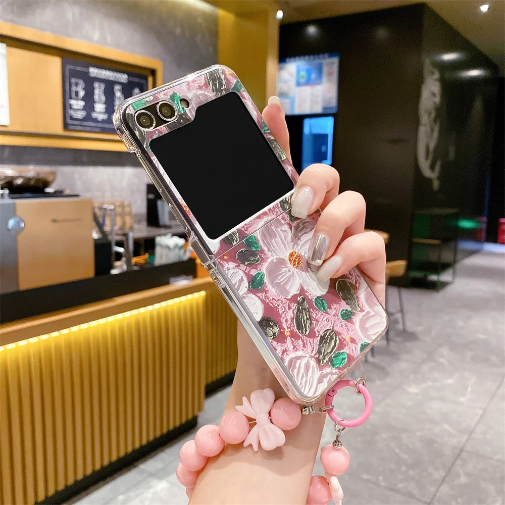 Luxury Oil Painting Floral Bracelet Phone Case - Fashion Cover