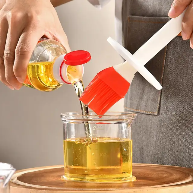 Olajkefe Palack Kefe Tiszta Méretű Kifolyó Kialakítással Könnyű Öntözés Hőálló Élelmiszer -Minőségű Adagoló Konyhai Eszköz - Image 3