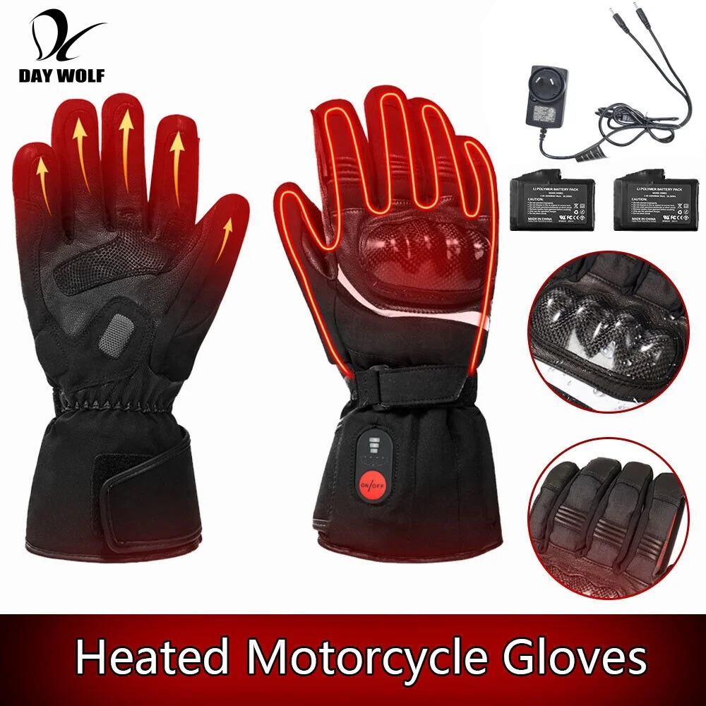 

Bike Gloves Moto Skiing Gloves Touch Screen Waterproof Winter Breathable Motorcycle Outdoor Thermal Heating Riding Gloves