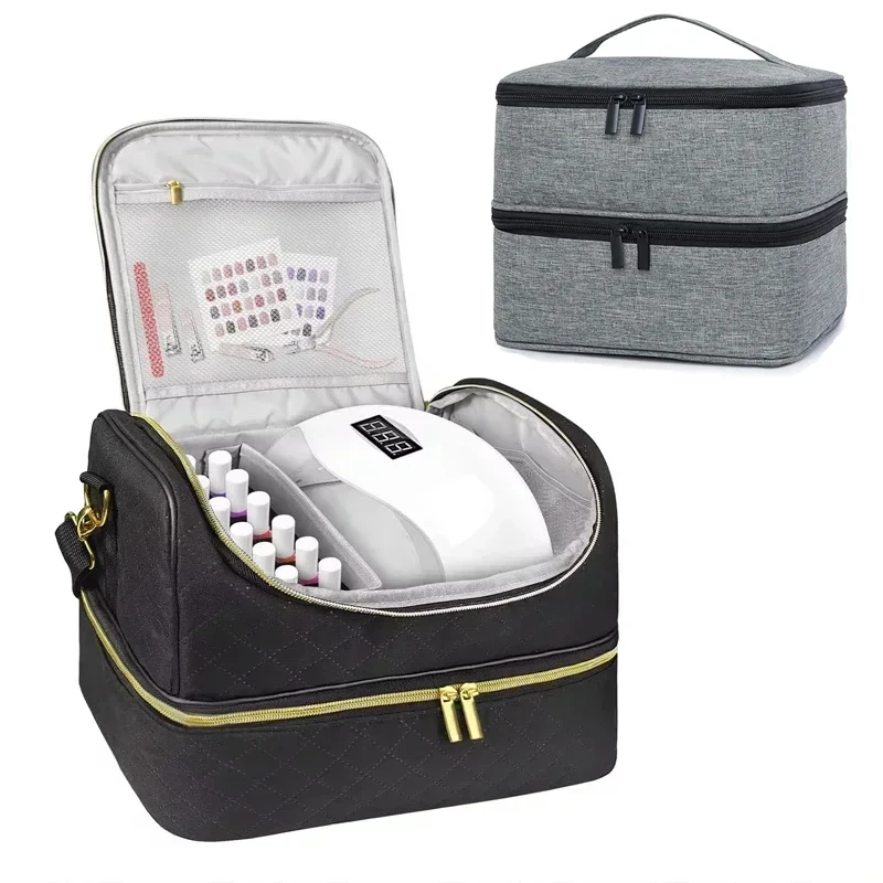 Sac de rangement pour vernis à ongles, 60/30 bouteilles, Kit de soins cosmétiques portables pour maquillage, Nail Art, outil de soins des ongles, sac d'huile essentielle, boîte de rangement 1