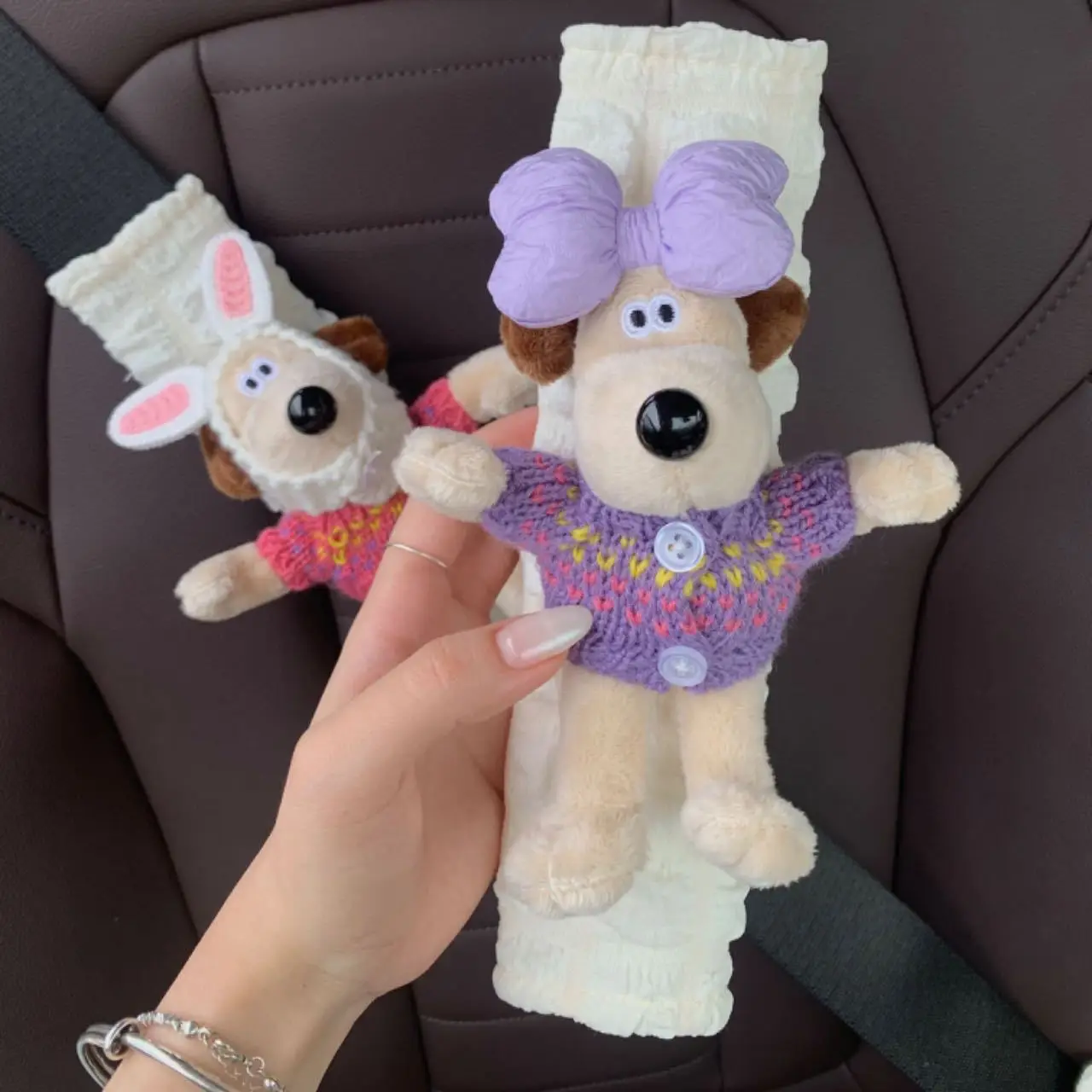 

MINISO милый мультяшный Aardman автомобильный ремень безопасности женский защитный чехол для плеч защитный чехол для куклы 2023 новый день рождения для девушки сюрприз