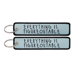 Motivational 'Don't Look Back' Embroidered Keychain - Humorous Gift (5)