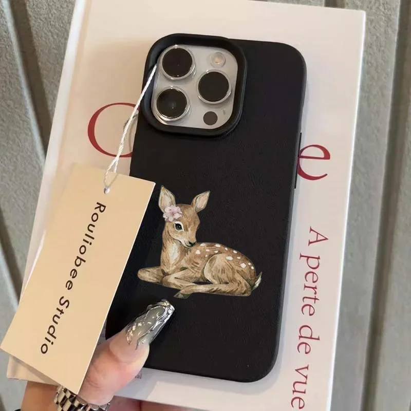 Vintage Brown Deer Design Aesthetic Soft TPU Phone Case