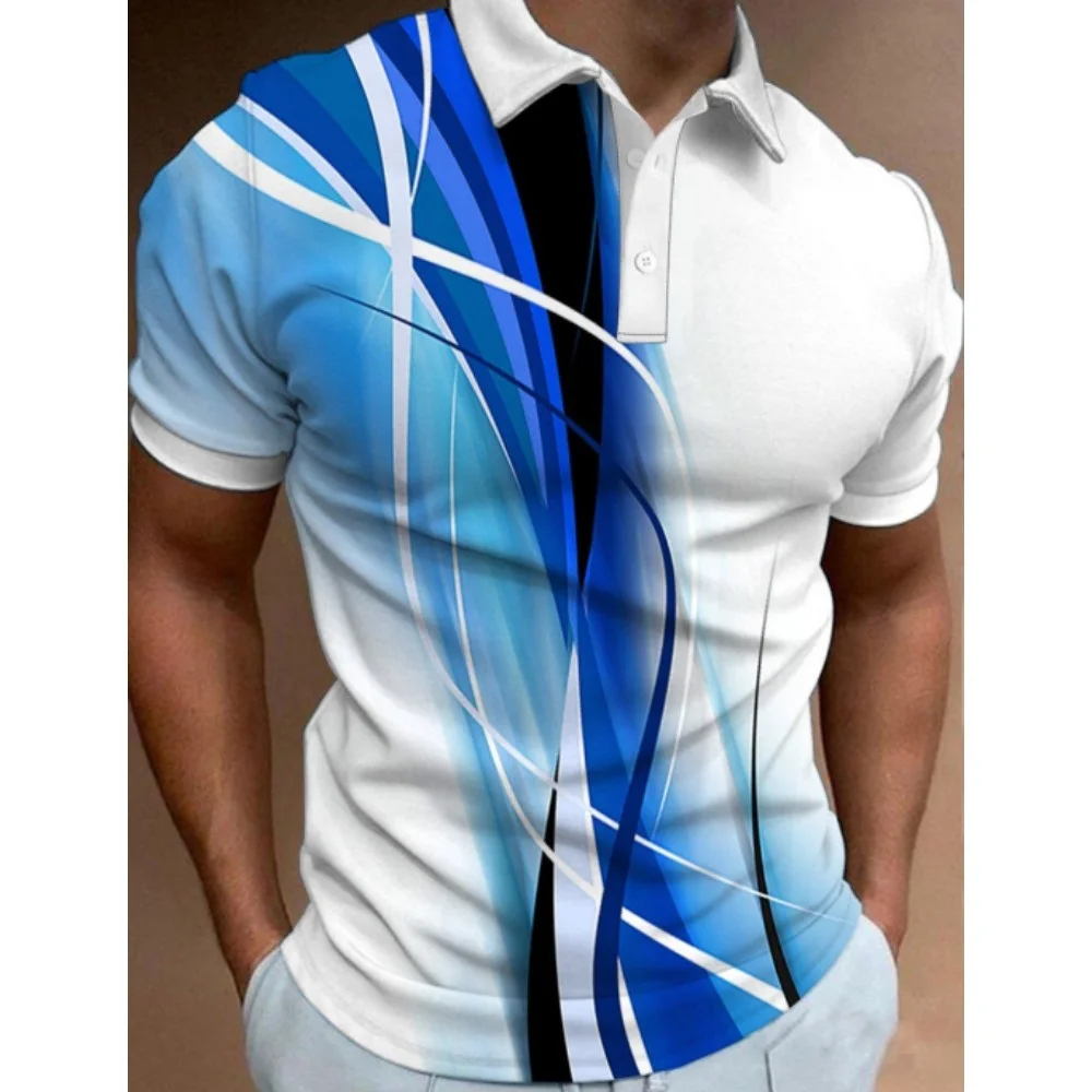 Polo Shirt Fashion Men'S Gradient Line Summer Short Sleeved T-Shirt Casual Daily Lapel Topt-Shirt Striped T-Shirt Men'S Clothing 23 S806db5ee34f14330b2f542fd4ff45e4fe Polo Shirt Fashion Men'S Gradient Line Summer Short Sleeved T-Shirt Casual Daily Lapel Topt-Shirt Striped T-Shirt Men'S Clothing