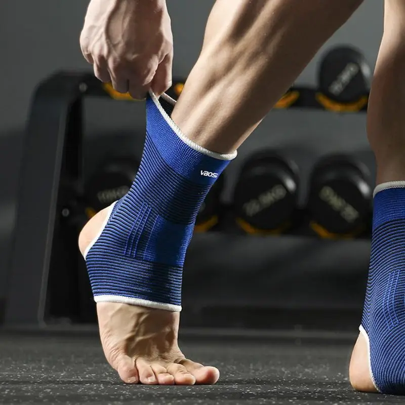 1 Paar elastische Knöchelstützenärmel, atmungsaktiv, Einheitsgröße, für Laufen, Basketball, Radfahren, Sportverletzungen, Prävention, Knöchelstütze – Detail 2