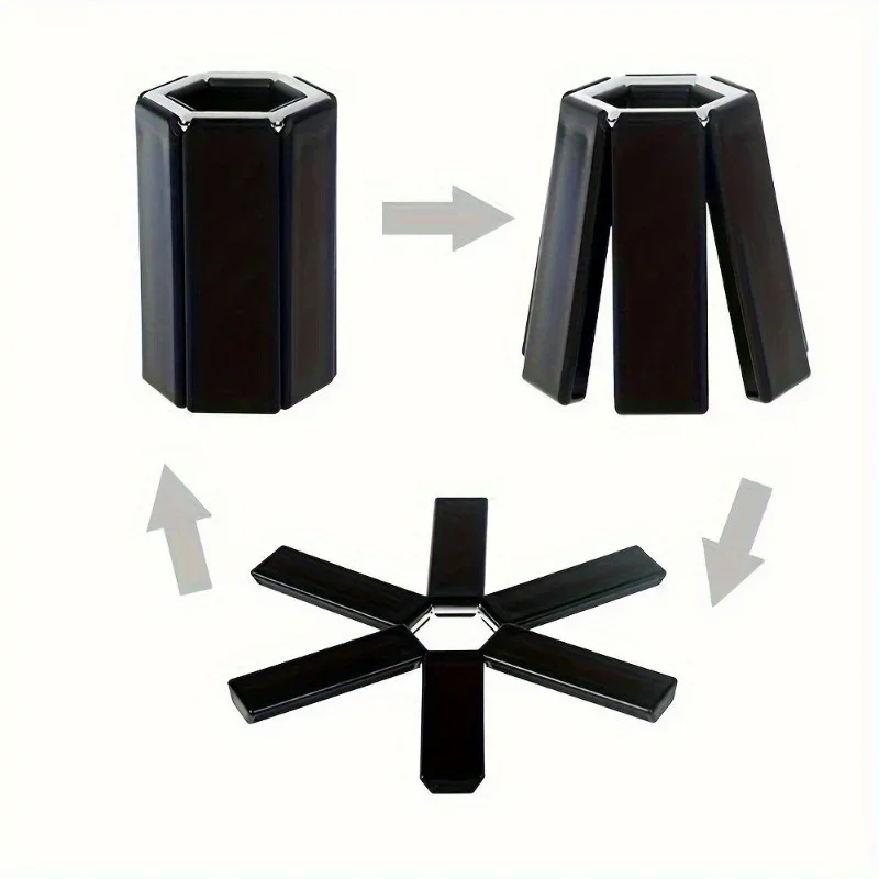 4pcs Foldable Placemat, Anti-scald Mat - Anti-Scald, Heat-Resistant for Bowls,Pots&Coasters - Perfect for Kitchen & Dining Room