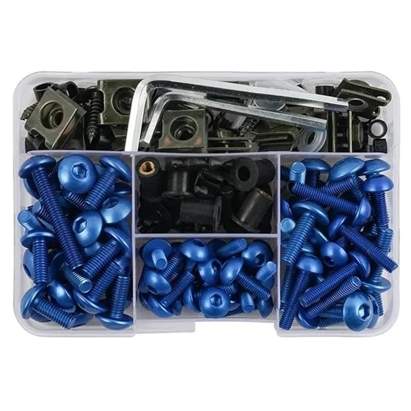 Motorcycle Fairing Fasteners Kit – 190-Piece Body Screws Set