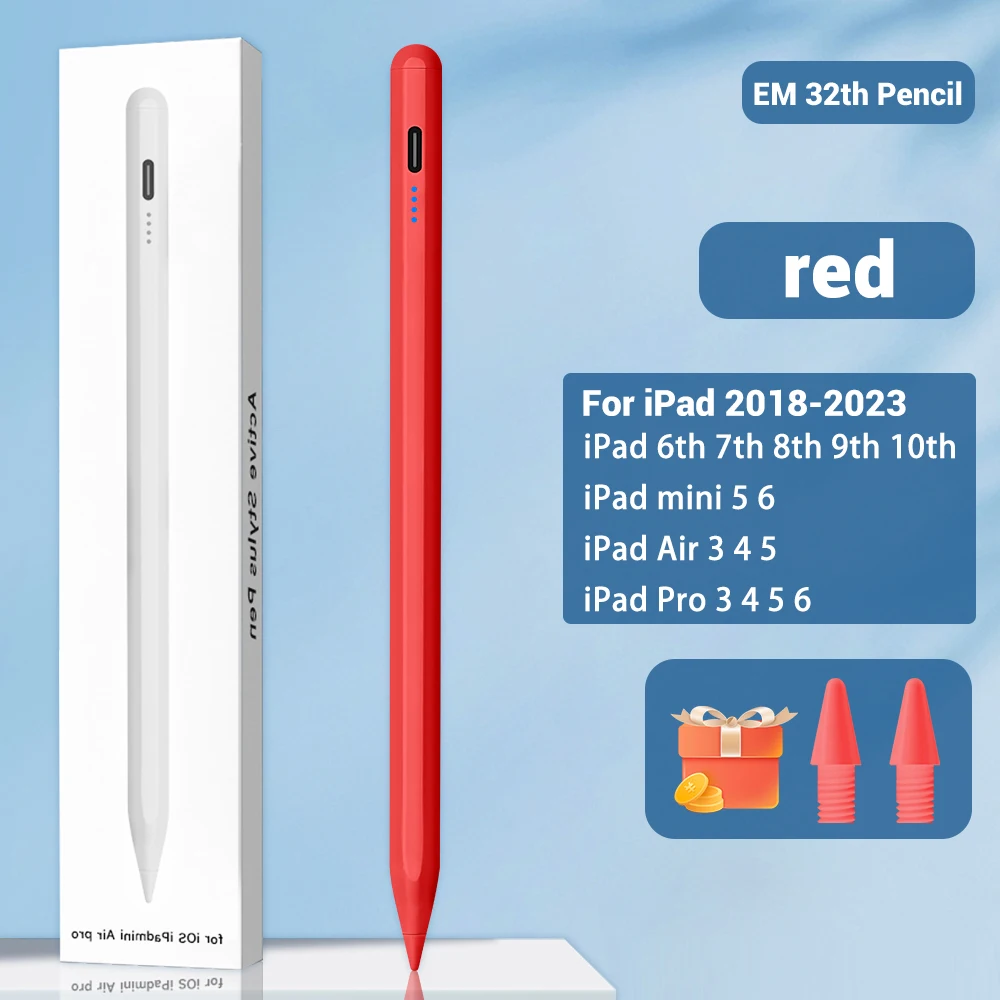 For Apple Pencil 2 1 Palm Rejection Tilt Sensitive iPad