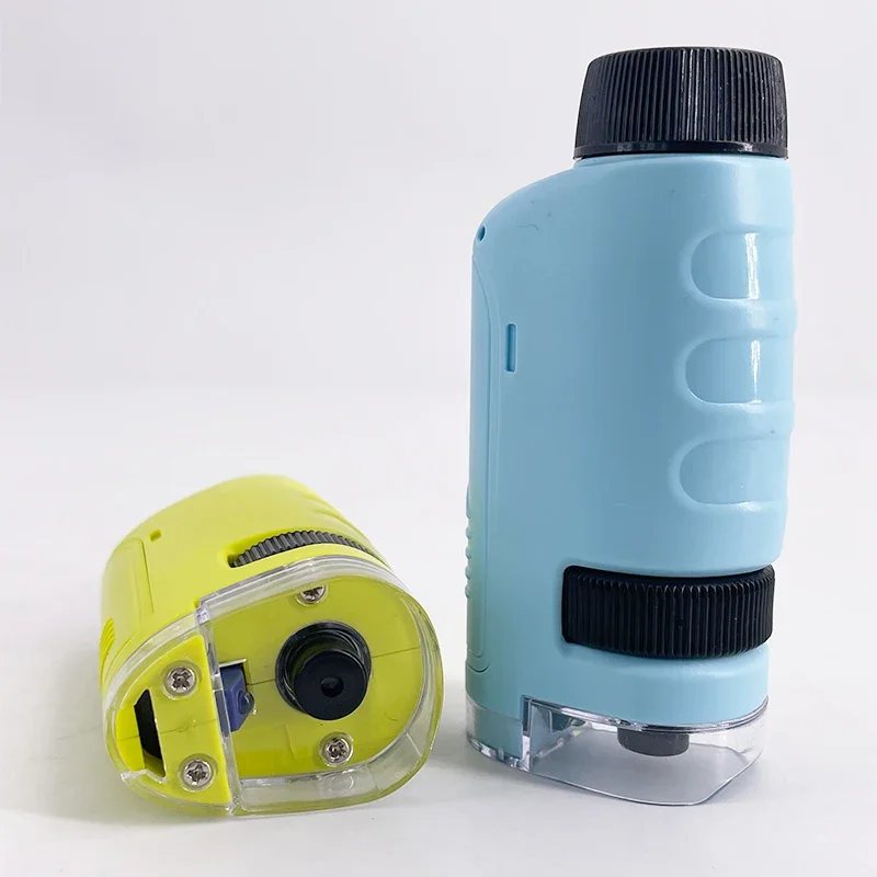 Kid Science Experiment Pocket Microscope Toy Kit 60-120x Educational Mini Handheld Microscope with Light Children Toys Gift