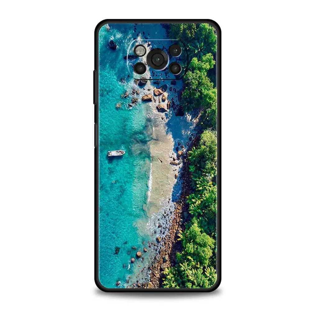 Sea Blue Sky Beach Silicone Phone Case