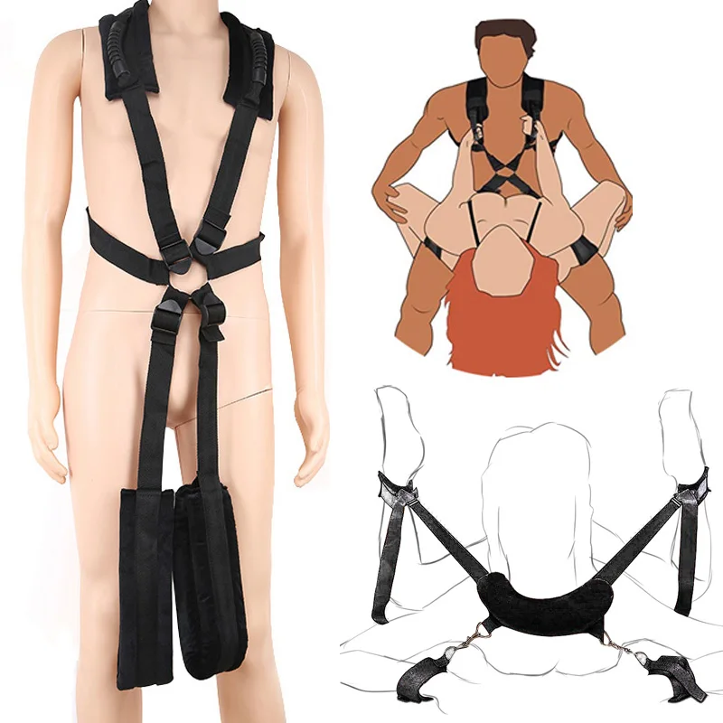 

Sex toys for couples self bandage Restraints Belt BDSM sets Shoulder Sex Swing leg spreader Rope SM Slave harness adult game