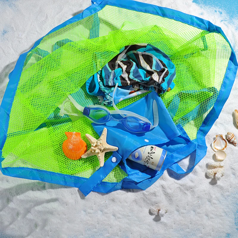 Children Sand Away Protable Mesh Bag Kids Toys Storage Bags Swimming Large Beach Bag Towels Women Cosmetic Makeup organizer