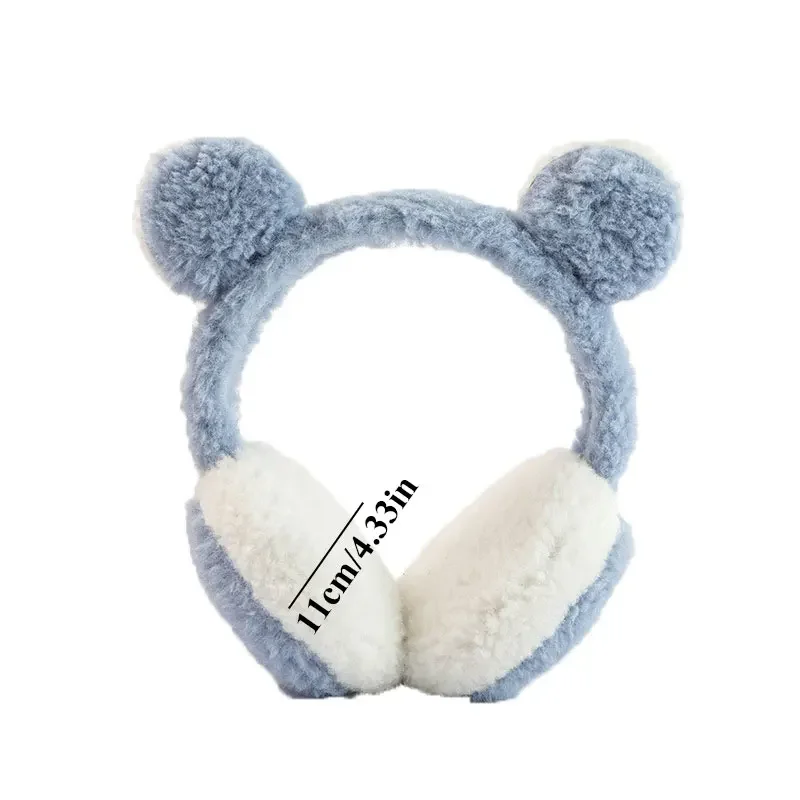 Warm Earmuffs Fur Earmuffs Cute Bear Ears Plush Earmuffs Children Cartoon Animals Winter Warm Ear Warmers Women Men Faux Furry Earmuffs Headband Ear Covers