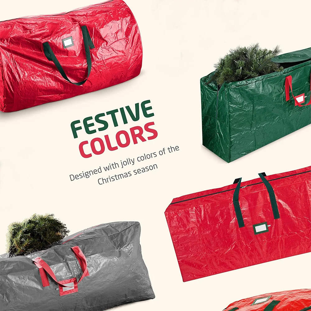 Foldable Christmas Tree Xmas Decoration Wreath Storage Bag Oxford Cloth Bag for Storing Christmas Utenciles Garland Home Storage christmas tree storage bag