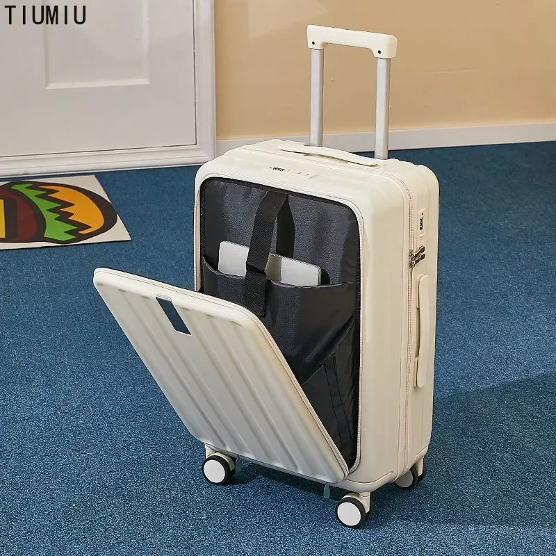 

20 "24 Pull Bar Box 트렁크를 굴리다 New Front-open Pull-rod Suitcase Men's and Women's 20-inch Small Passcode Boarding Suitcase