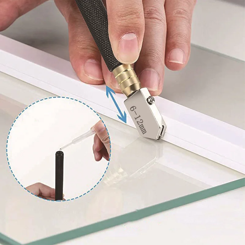 5pcs Glass Knife Set Oil Injection Type Multi-functional Marble Tile Roller Hand-held Glass Knife DIY Tile Special Tools 3