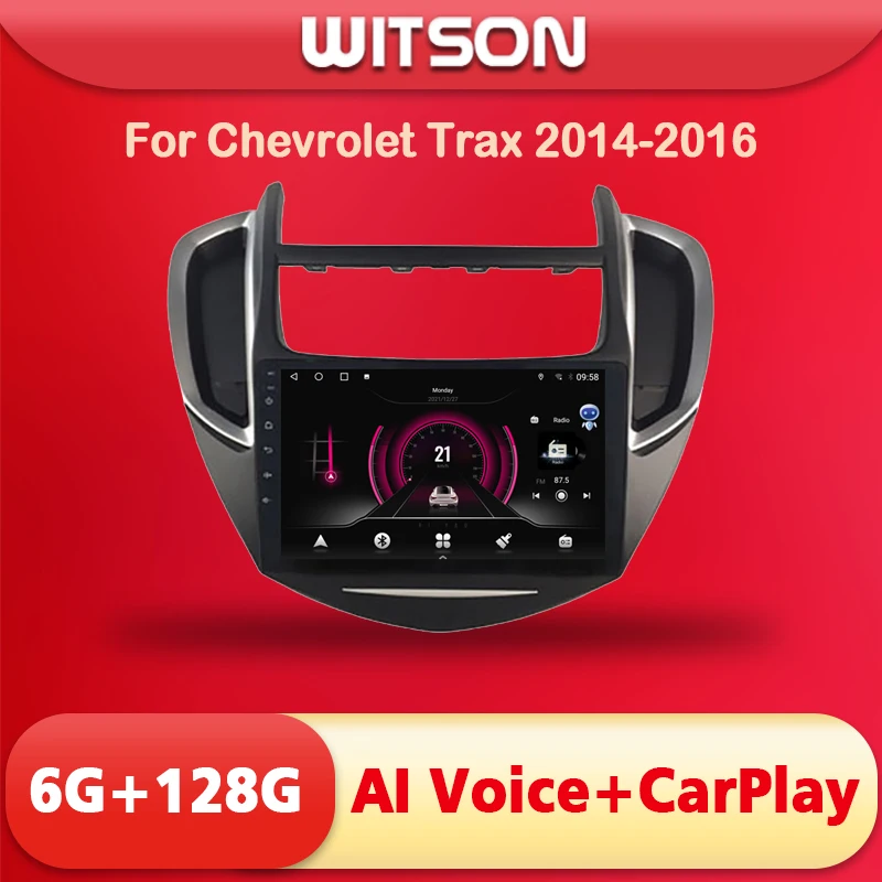 

WITSON 9 inch car monitor Android 12 AI VOICE auto radio For Chevrolet TRAX HOLDEN TRAX 2014 2016 6GB RAM 128GB ROM navigation