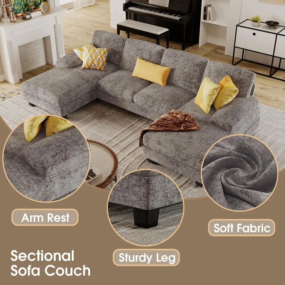 U-Shaped Sectional Sofa 4