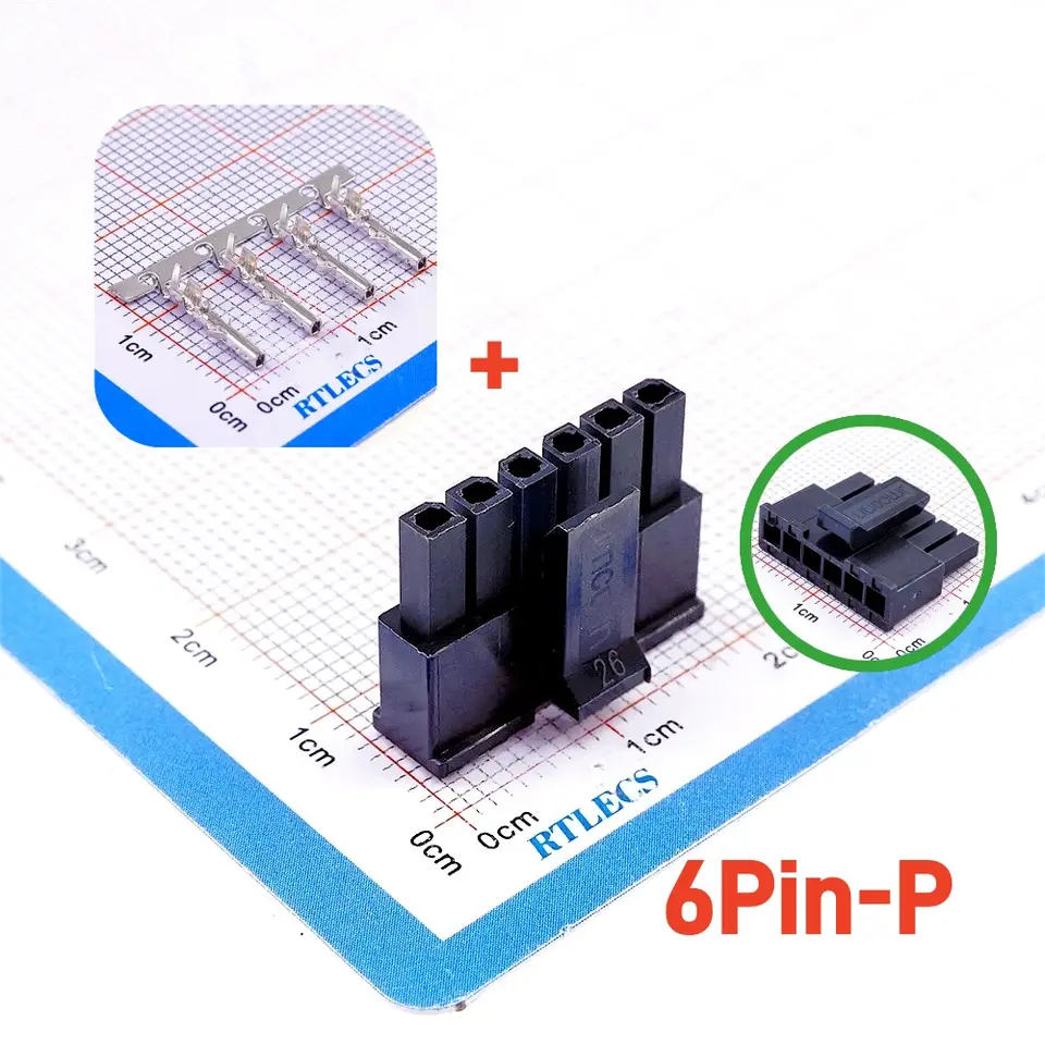 10 100 Sets Micro-Fit 3.0 MM Connector Single Row Male Housing Plug 1x2 2 Pin 3 4 5 6 7 8 9 10 Pin/Matching Female Terminal image 3